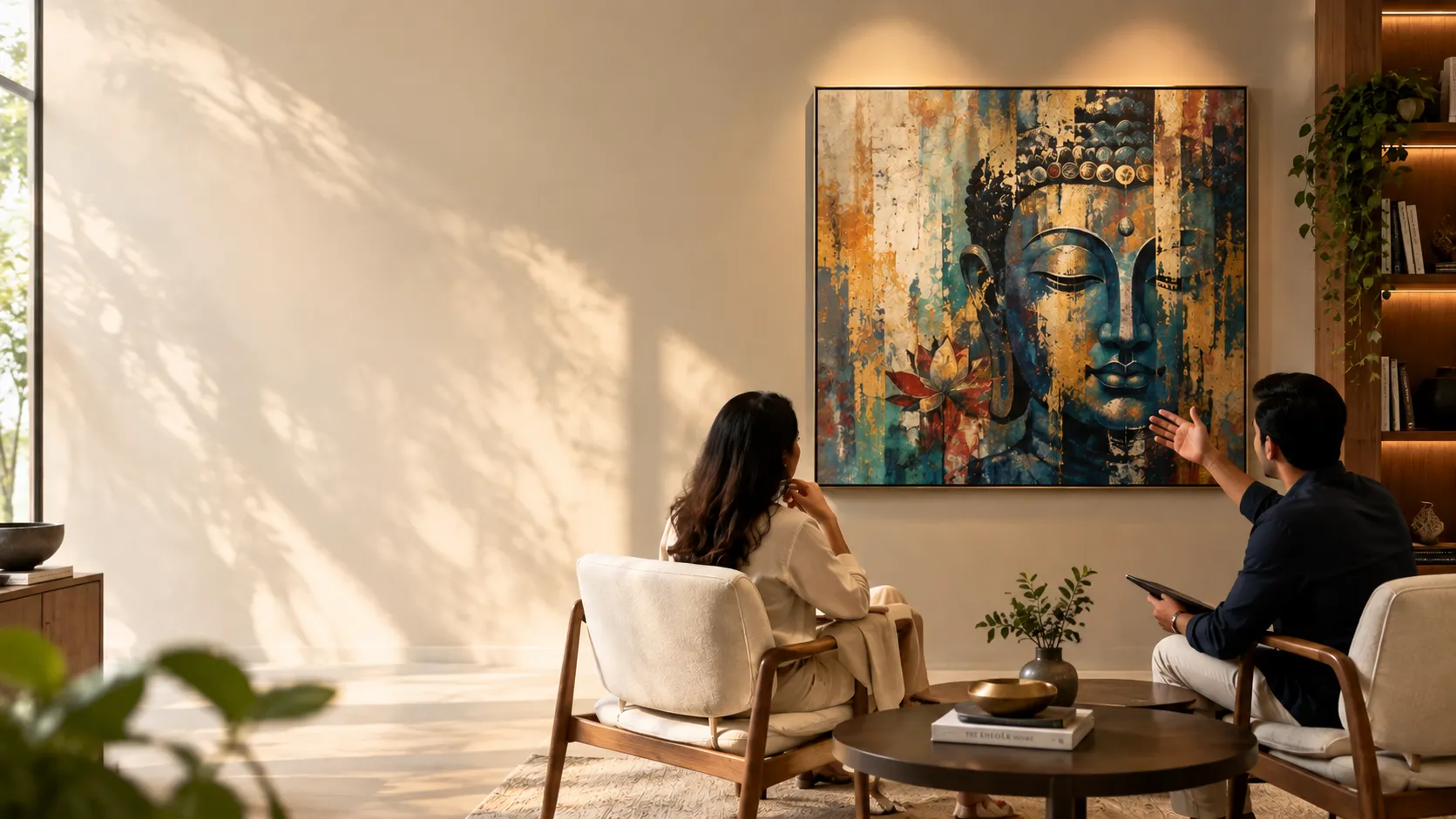 Curated art advice workspace