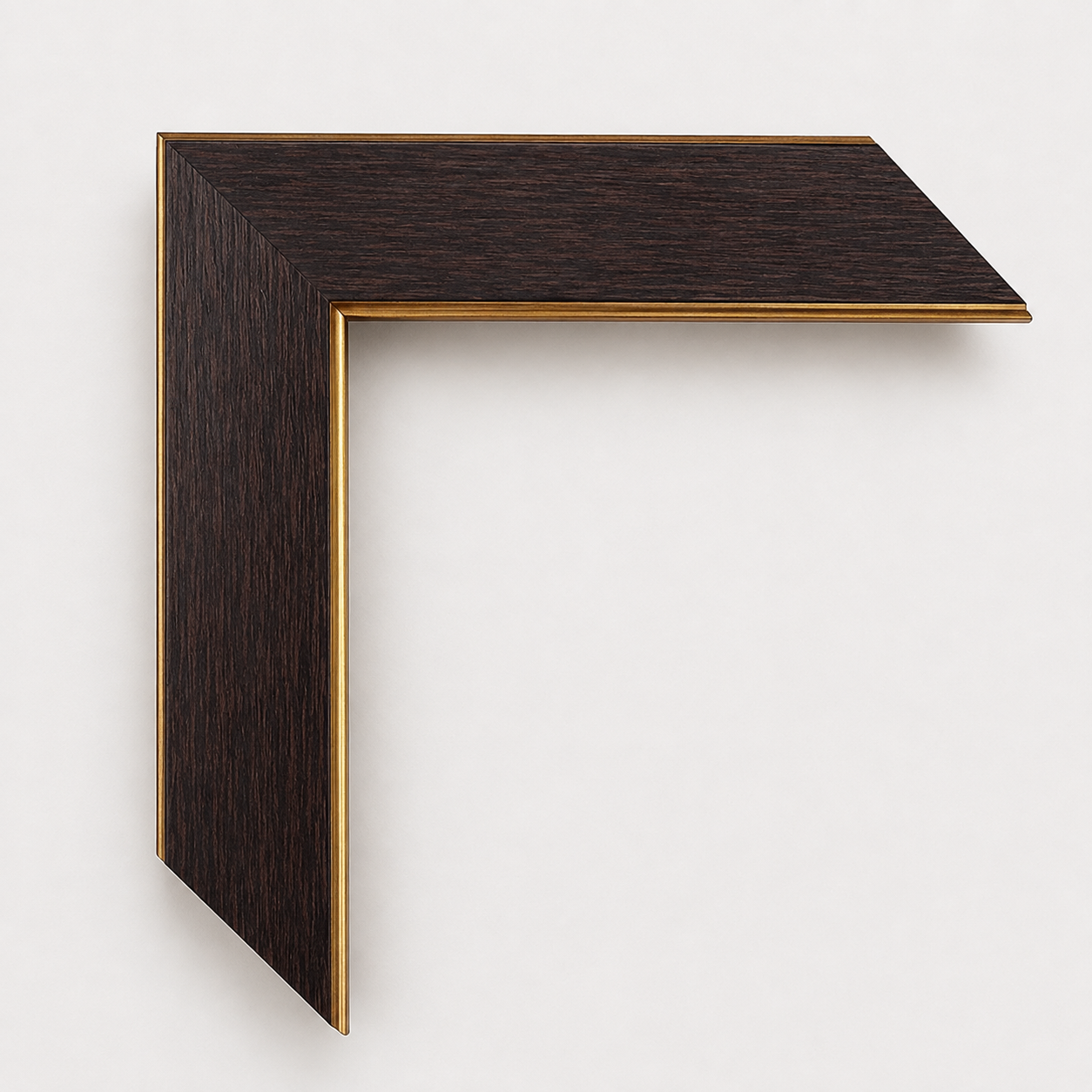 Oak Brown Wood & Gold Lining