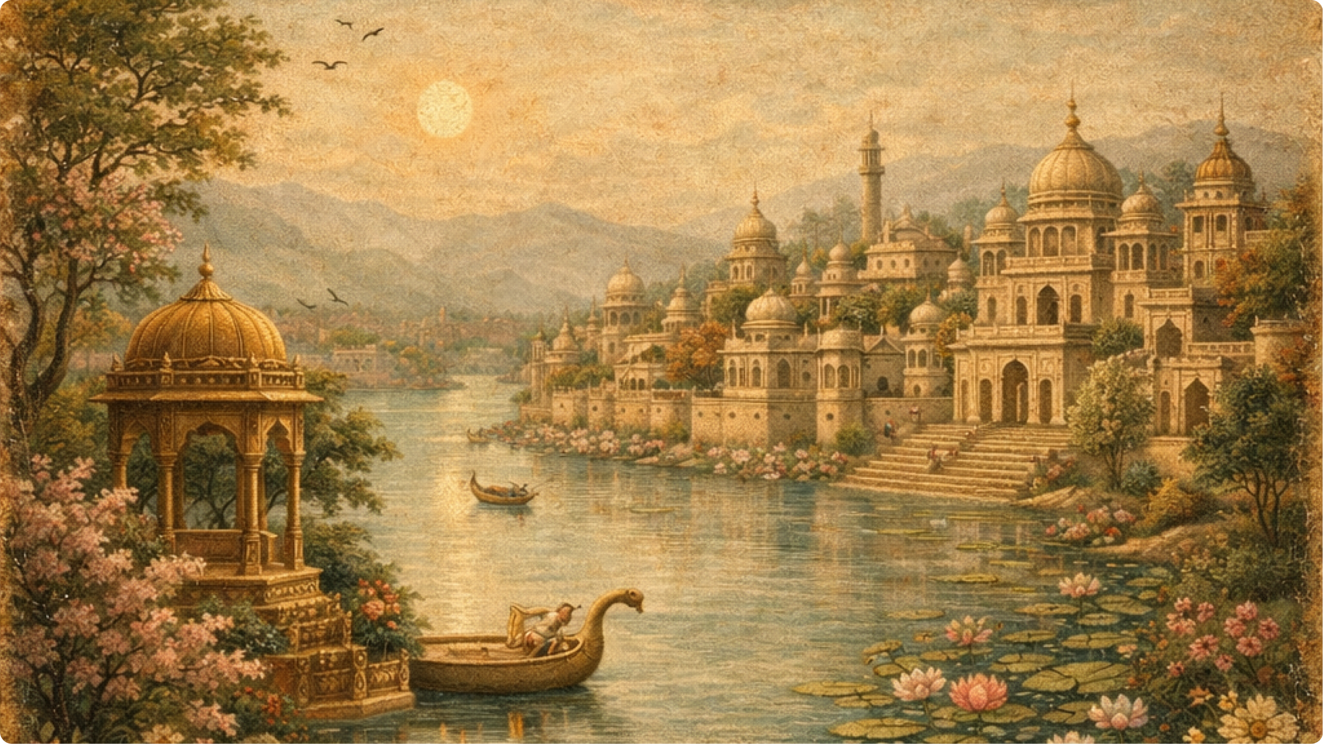 A full collection of landscape paintings and cityscape views