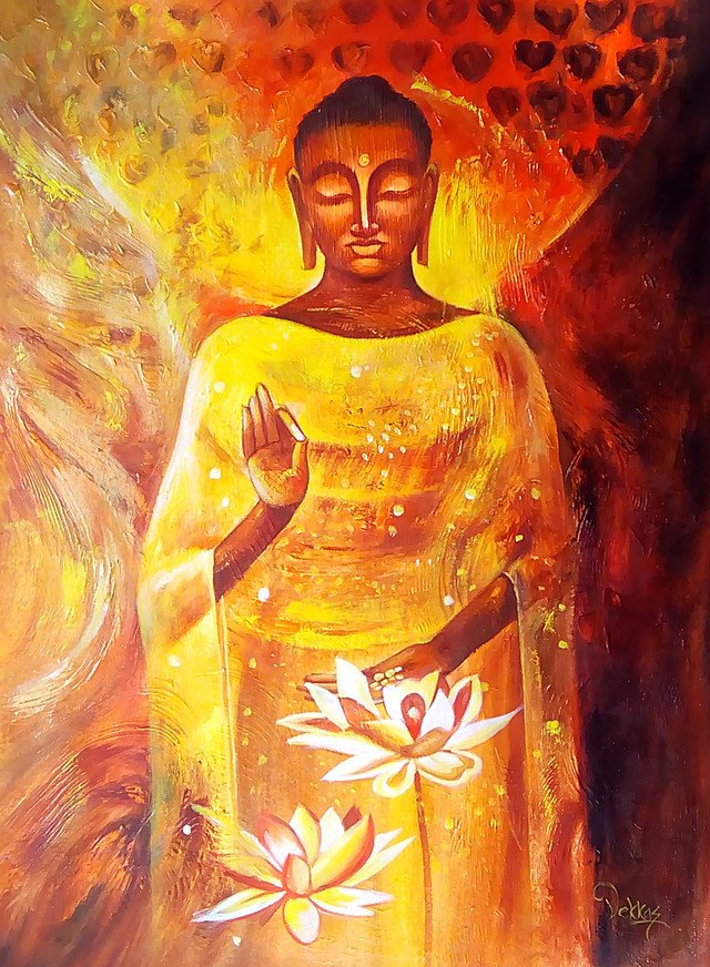 Standing Buddha - Buddha Collection - 24 X 32 Inches