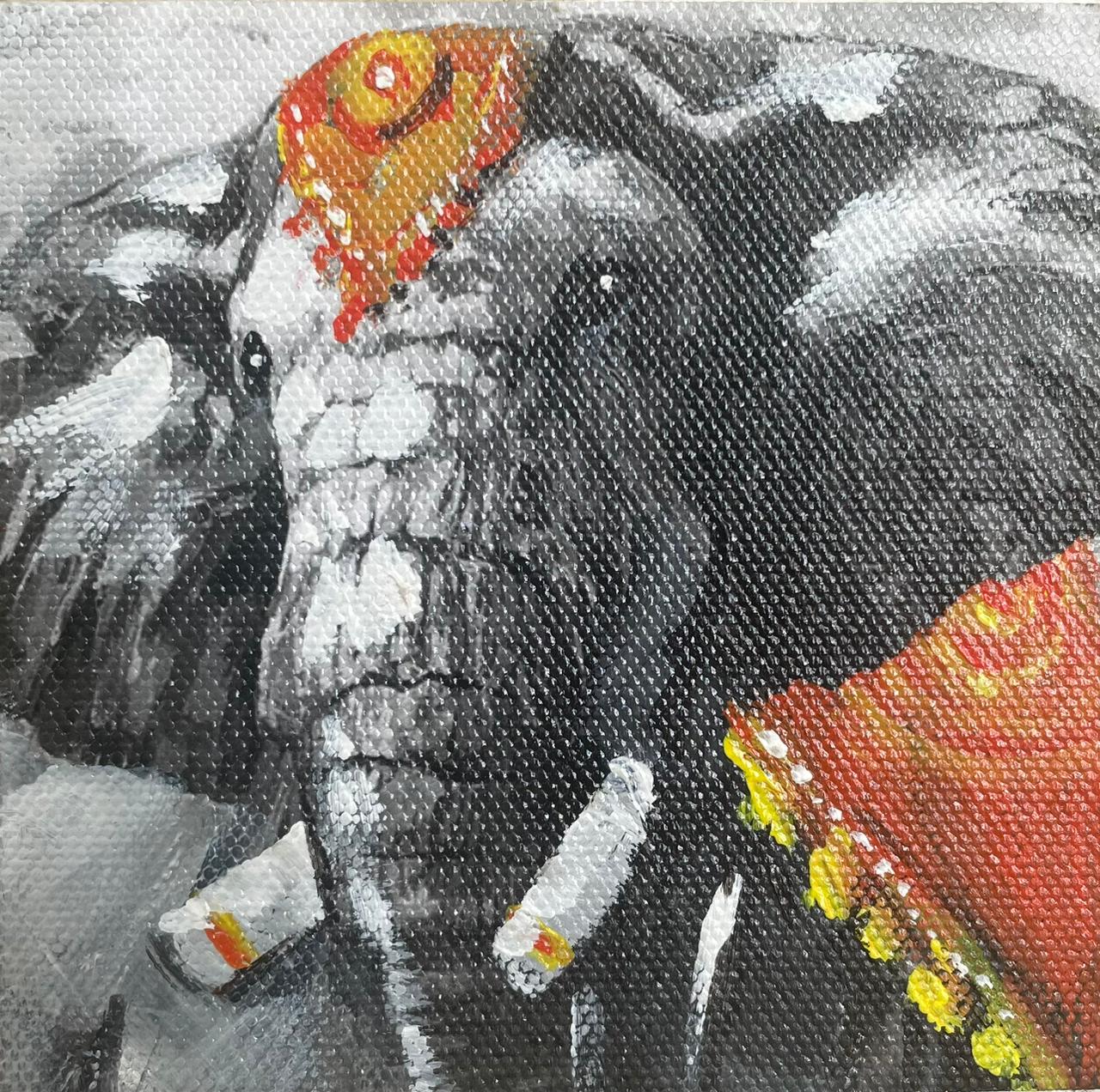 Elephant 2 - Vastu Paintings - 24 X 24 Inches