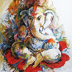 Image: Abstract painting of Ganesha