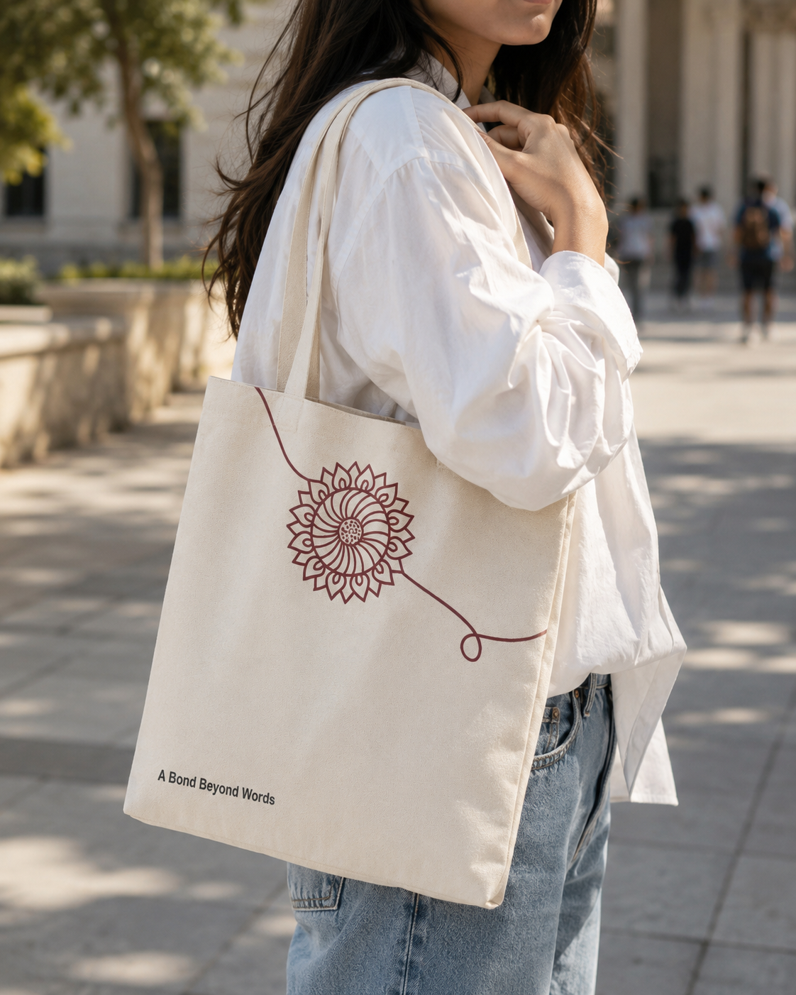 A bond beyound words I Handmade Cotton Tote Bag