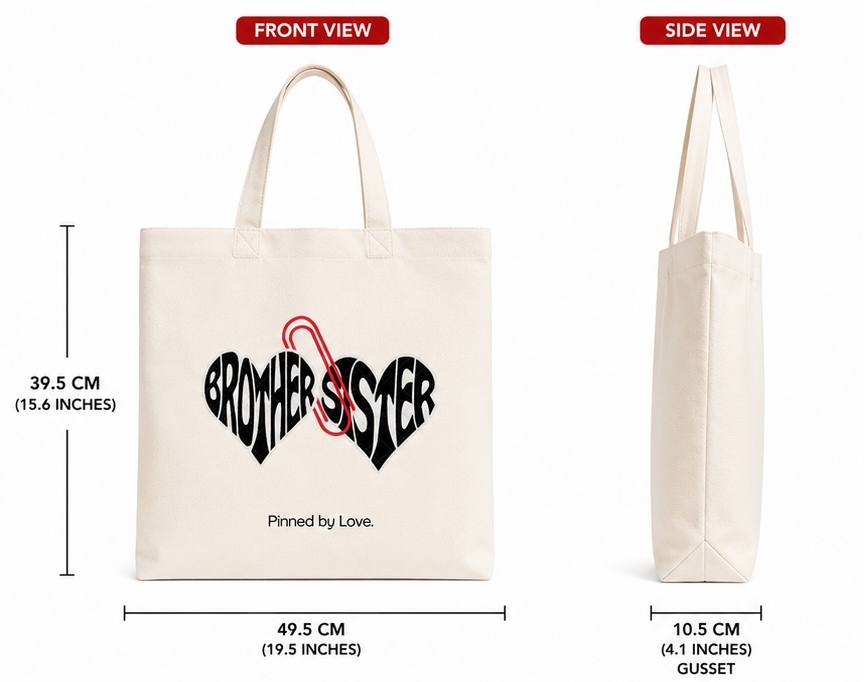 pinned by love | Handmade Cotton Tote Bag