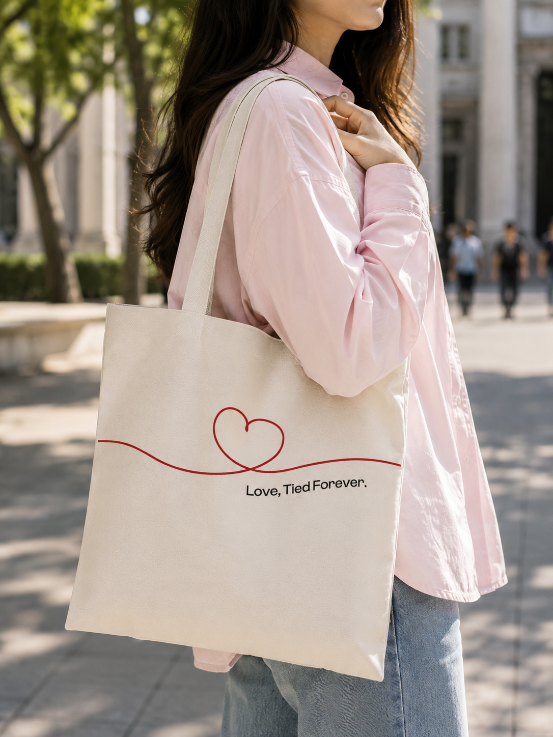 Tied forever | Handmade Cotton Tote Bag