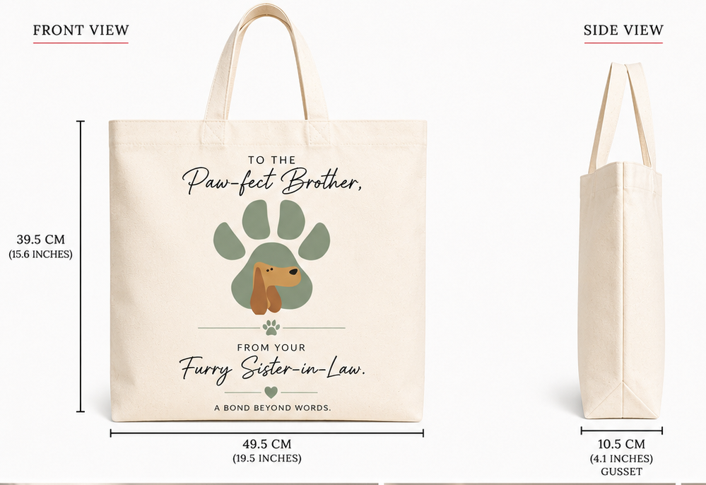 Paw fect brother | Handmade Cotton Tote Bag