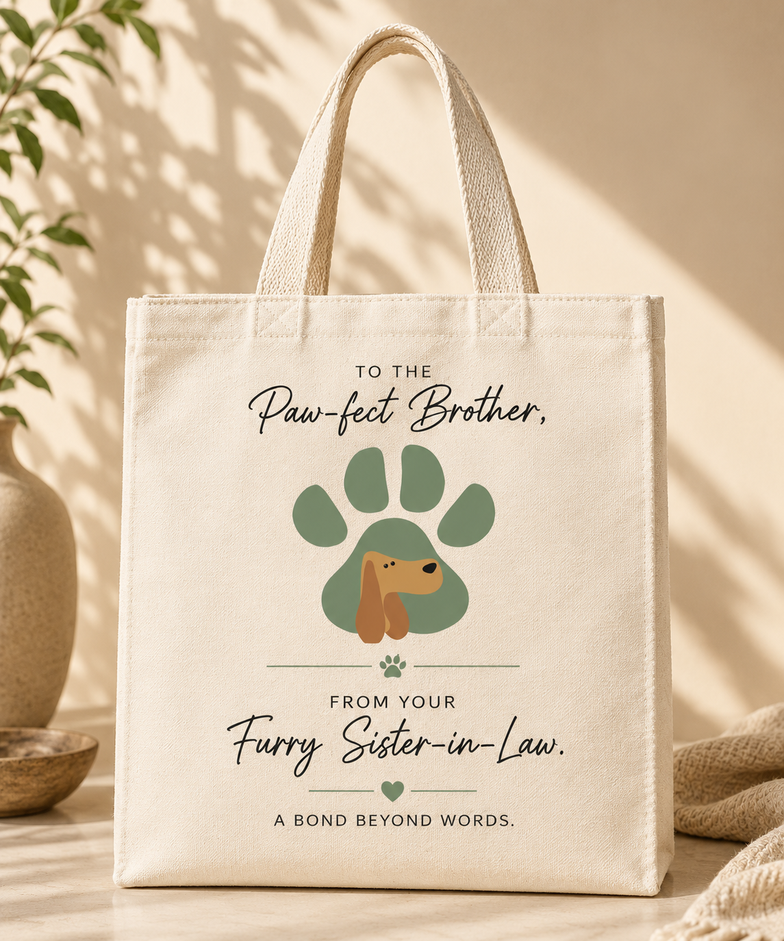Paw fect brother | Handmade Cotton Tote Bag