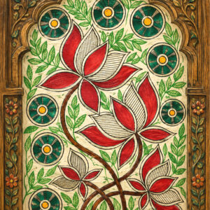 lotus madhubani 9X12