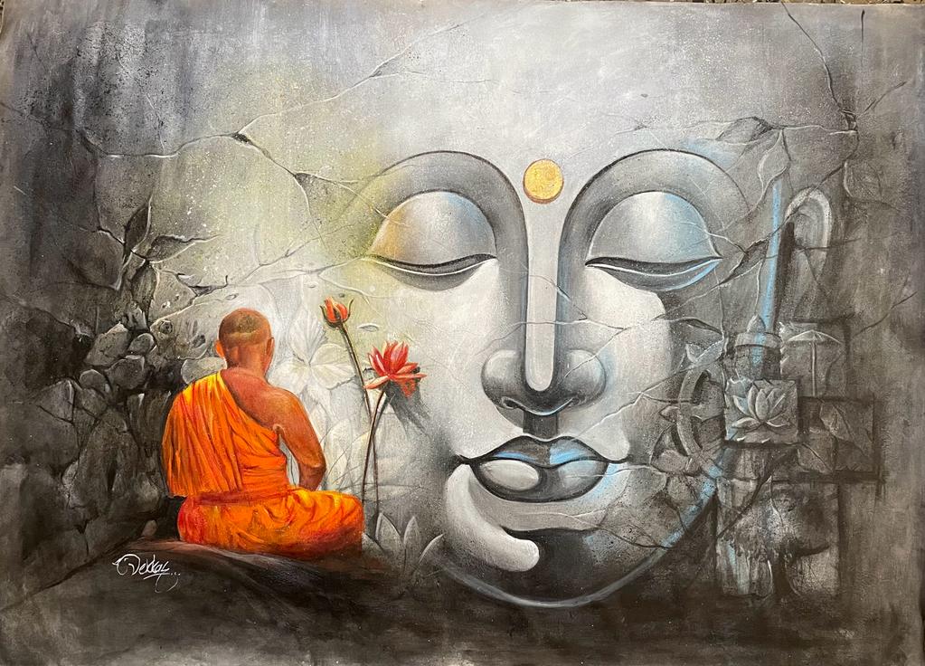 Lord Buddha - Buddha Collection - 46 X 32 Inches