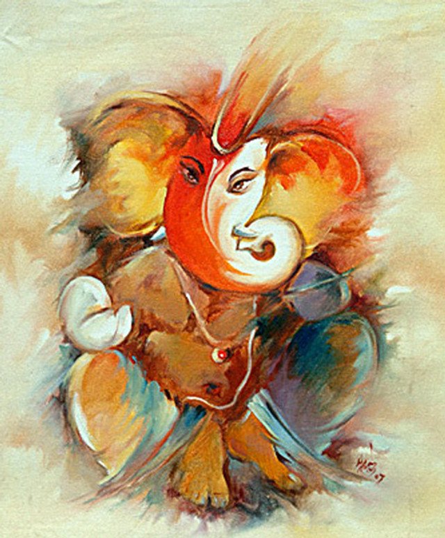 Lord Ganesha 7 - Religious Collection - 24x30 Inches
