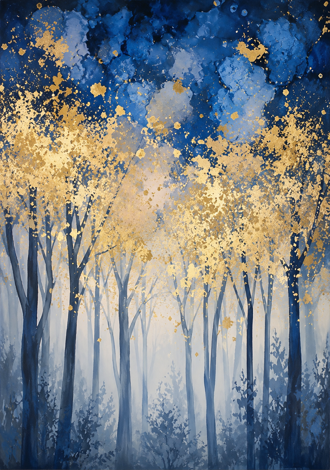 “Whispers of Gold” Canvas Painting - Abstract Collection - 18x24 Inches