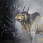 Shiva and nandi painting