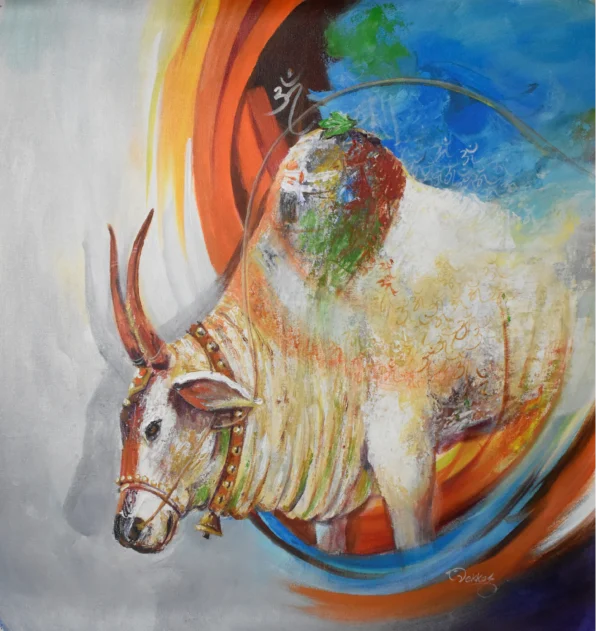Image: Nandi Canvas Painting