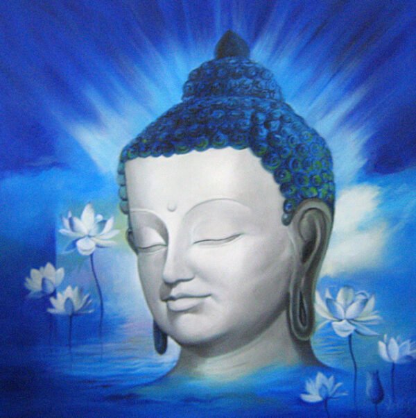 Image: Blue Buddha Canvas Painting