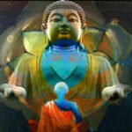 Image: Buddha with Monk Canvas Painting