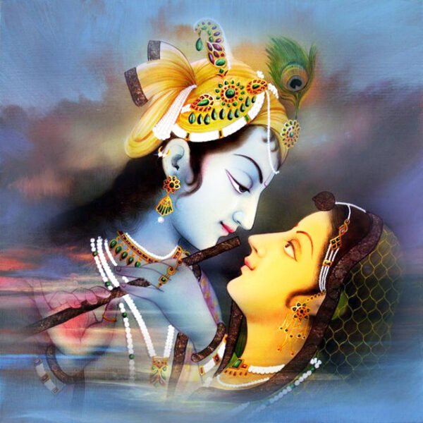 Image: Radha Krishna canvas painting