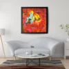 Image: Radha Krishna Canvas Painting Room View