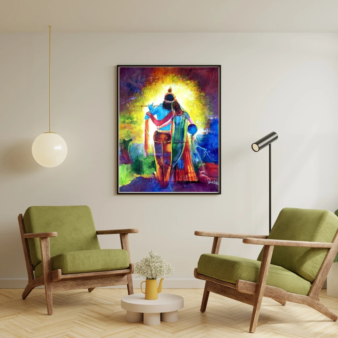 Image: Bedroom Radha Krishna Painting