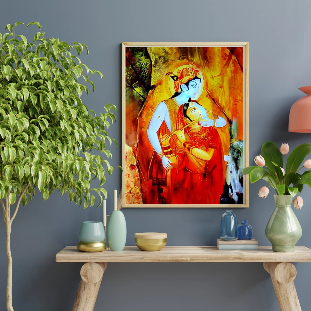 Image: Meditation Room Radha Krishna Painting
